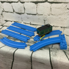Tomy Railroad Track & Coal Car Blue Plastic Lot