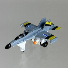 Vintage Micro Machines Gray Blue Jet F18 Hornet NJ Military Airplane Plane 1987
