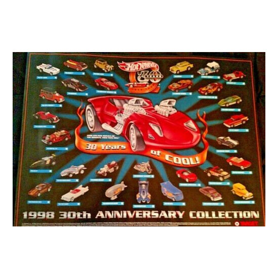 HOT WHEELS 30 YEARS OF COOL (1968-1998) TARGET 30TH ANNIVERSARY 18"X24" POSTER {1}