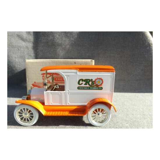 CR's Markets 1917 Model T Delivery Truck Bank 1989 ERTL # 9699 KEY+BOX 1/25 NEW  {1}