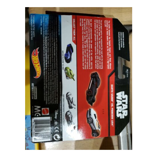 Star Wars Hot Wheels Darth Vader & Princess Leia 2 Pack Die Cast Cars {2}