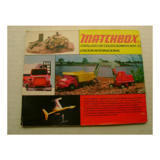 1974/75 MATCHBOX SUPERFAST CATALOGO DE COLECCIONISTA EDICION INTERNACIONAL {2}