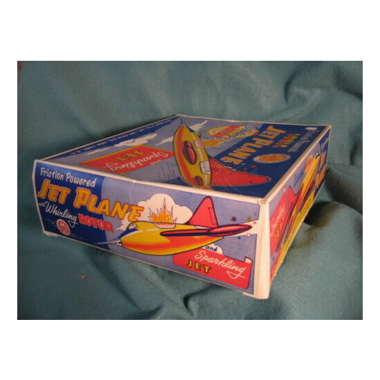 Marx Sonic Jet Plane Friction Toy ORIGINAL BOX ONLY NICE VERY COLORFUL {3}