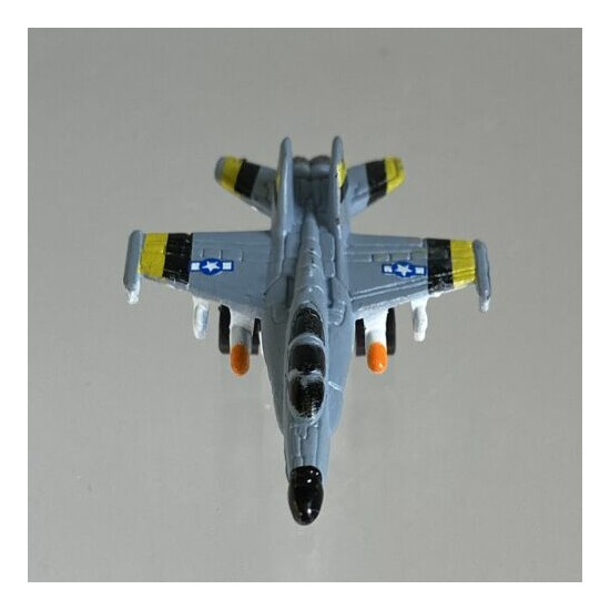Vintage Micro Machines Gray Blue Jet F18 Hornet NJ Military Airplane Plane 1987 {2}