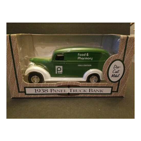 Die Cast 1938 Panel Truck Bank Publix, 10"x4" new in box {1}