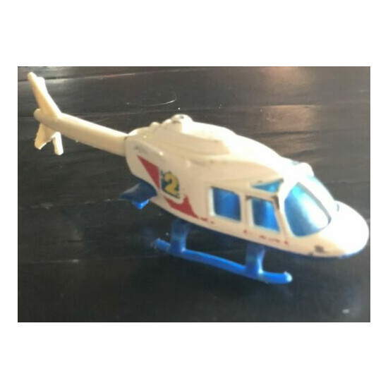 1989 Mattel Hot Wheels NewsChopper 2 Helicopter Retractable Tail End {1}