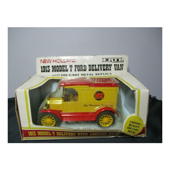 1986 ERTL NEW HOLLAND 1913 MODEL T FORD DELIVERY VAN NH THE MACHINE CO. {1}