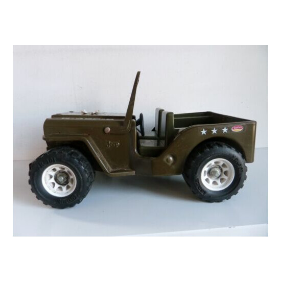 Tonka g-452-8 jeep willys us army 3 star general 26,5cm 10,5" tin toy tole  {2}