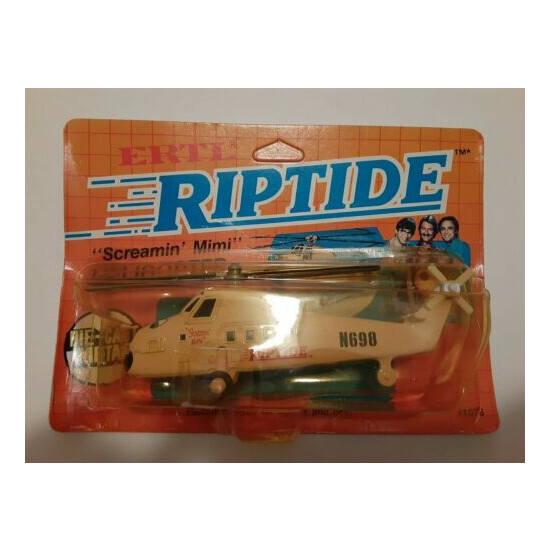 Riptide ERTL #1076 Screamin Mimi Helicopter yellow card screaming unpunched rare {1}