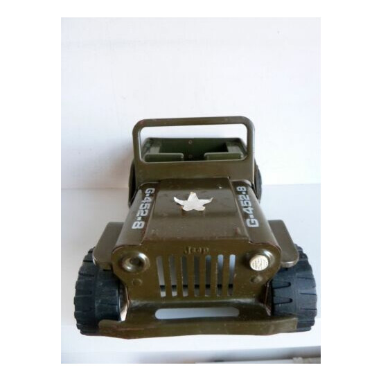 Tonka g-452-8 jeep willys us army 3 star general 26,5cm 10,5" tin toy tole  {4}