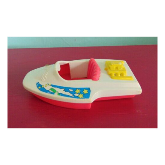 Tonka Hollywoods Plastic Pink and White Toy Boat  {2}