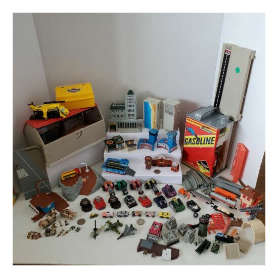 Lot - Vintage Micro Machines Galoob Trains Cars Military Playsets Cases 1987-90s {1}