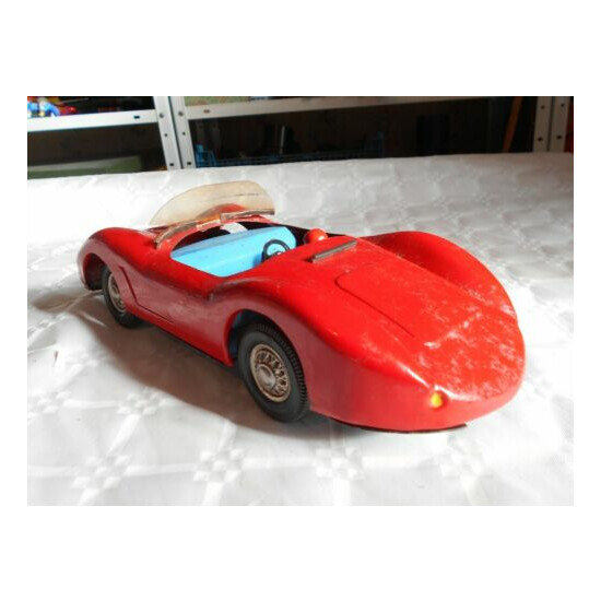 vintage Tinplate toy racing car le mans friction drive 1960s porsche ferrari  {5}