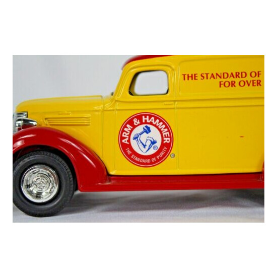ERTL 1938 Chevy Panel Truck Replica Die-Cast Bank Arm & Hammer Red & Yellow {3}