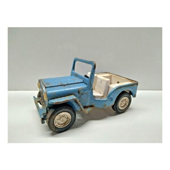 Vintage 6" Blue TONKA Jeep Pressed Metal Toy Diecast Vehicle Restoration & Parts {1}