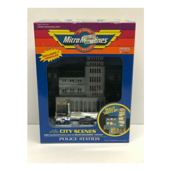 vintage 1989 Micro Machines City Scenes Police Station no. 6468 {1}