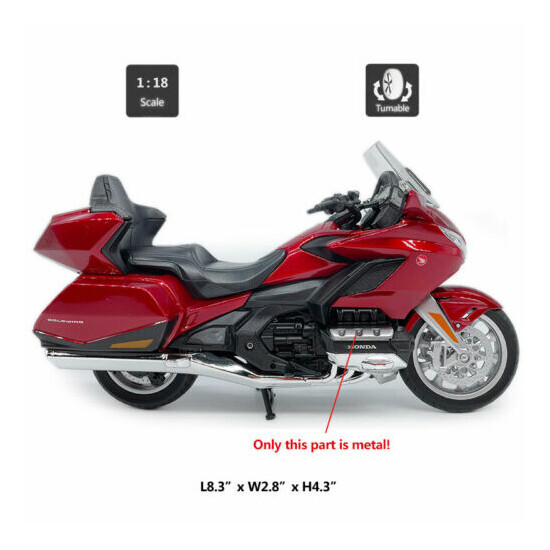 1:12 2020 Honda Gold Wing Tour Motorcycle Model Diecast Motorbike Model Red {2}