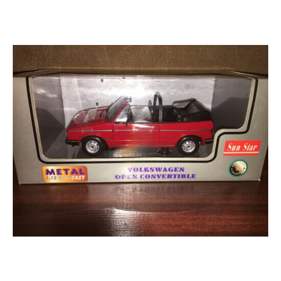 cabriolet golf 1/18 diecast rare red colour volkswagen new in box never open {2}