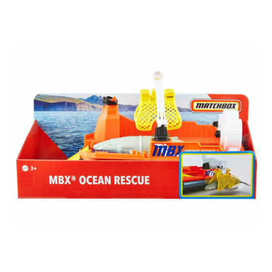 LOT 2- Matchbox MBX OCEAN RESCUE Hoovercraft Boat + Power Shift Crane HELICOPTER {6}