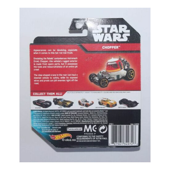 Hot Wheels Disney Star Wars Chopper Character Car Collectible BRAND NEW {4}