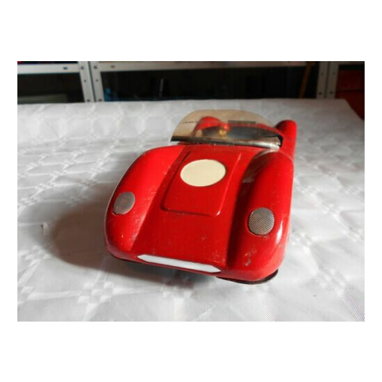 vintage Tinplate toy racing car le mans friction drive 1960s porsche ferrari  {3}