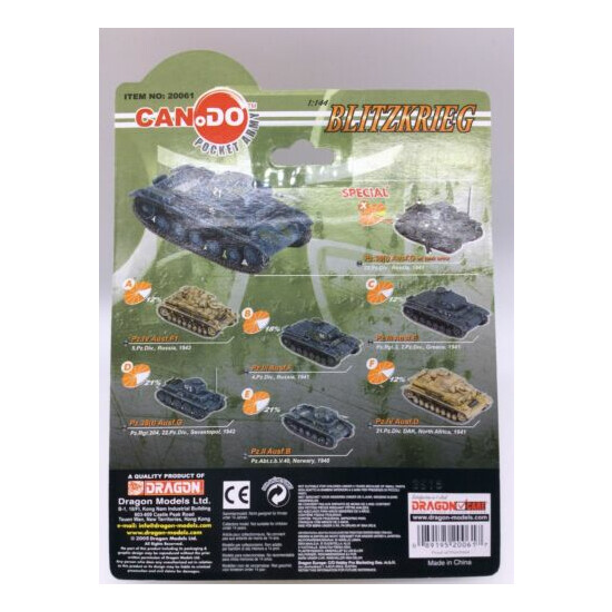 Dragon Models 1:144 CAN DO 20061 Pocket Army Blitzkrieg Tank Pz.III Ausf.E 123 C {4}