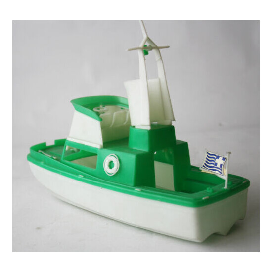 RARE VINTAGE 70'S PLASTIC SHIP BOAT GREEK COAST GUARD MADE IN GREECE 28cm NEW ! {3}