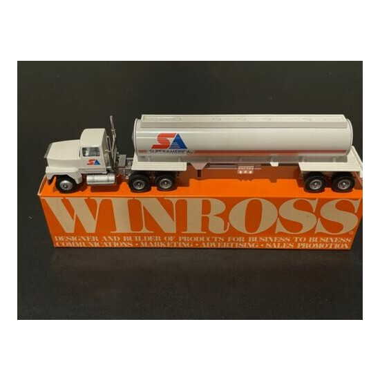 Vintage Winross Super America Gas Fuel Tanker Semi Tractor Trailer {1}