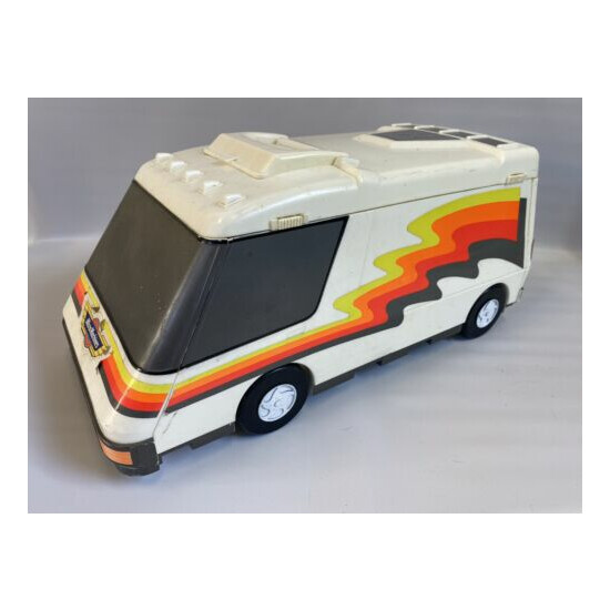 Vintage Micro Machines Super Van City White Fold Out RV Camper Playset Case 1991 {1}