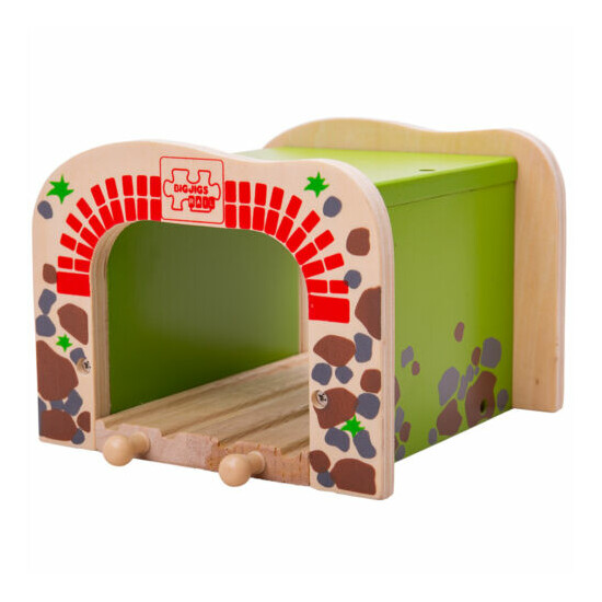 Bigjigs Rail Wooden Double Tunnel Compatible Through Railway Track Accessories {1}