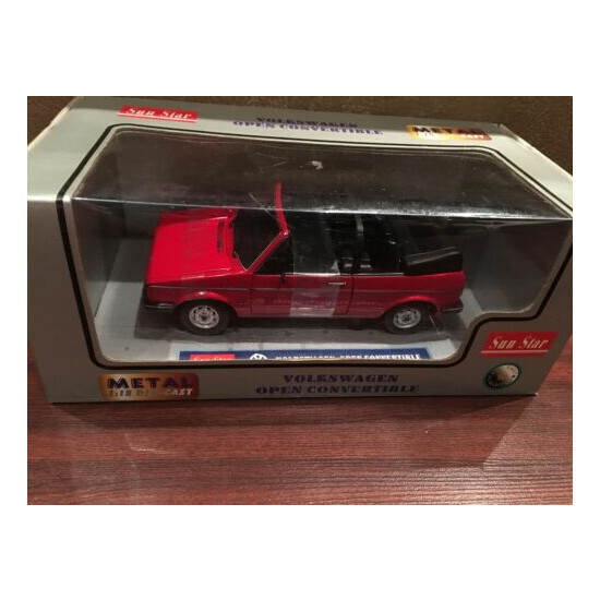 cabriolet golf 1/18 diecast rare red colour volkswagen new in box never open {4}