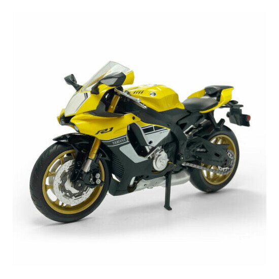 1:12 Scale Yamaha YZF-R1 Motorcycle Model Diecast Sport Bike Toy Kids Yellow {3}