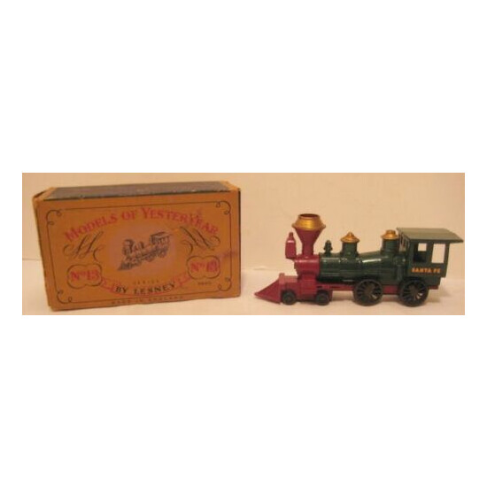 Antique Metal Matchbox Toy Santa Fe Locomotive w Box No 13 Lesney 1956 Nice! {1}