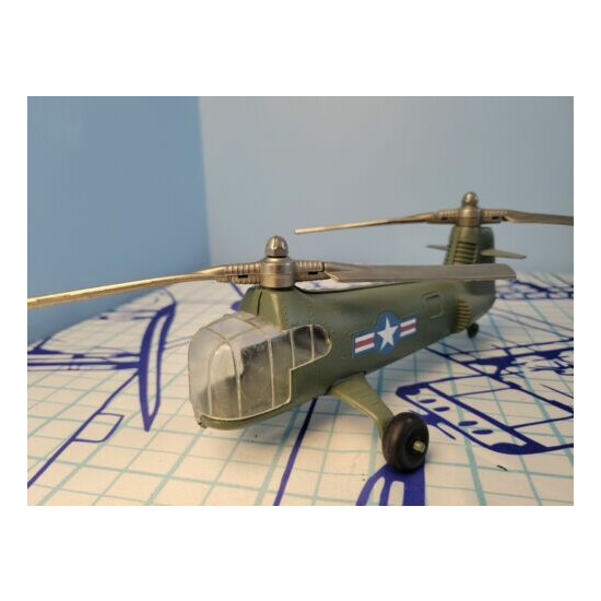 Hubley Kiddie Toy Helicopter #483 Army Green  {1}