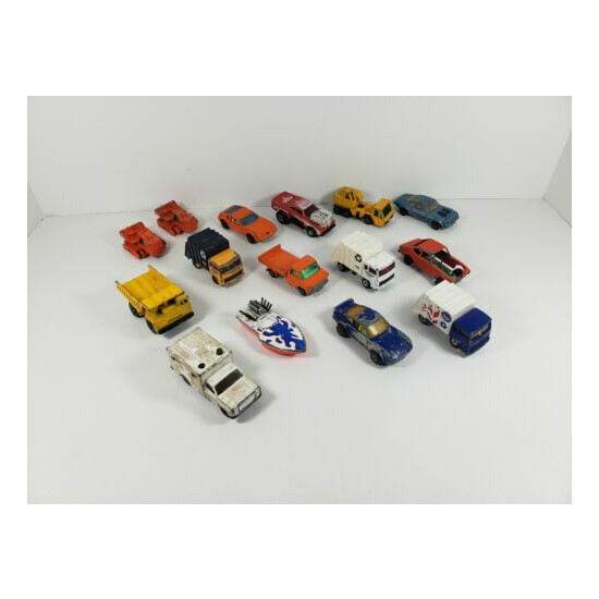15 Assorted 1970s Matchbox Cars and Vehicles of Varying Years and Conditions {1}