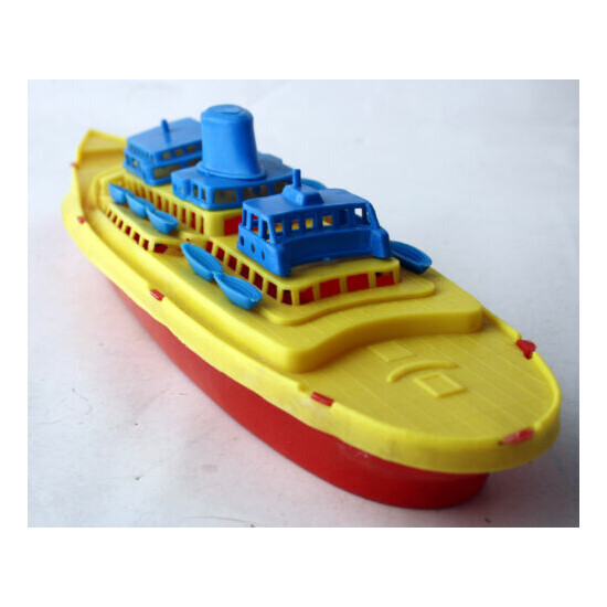 VERY RARE 70'S PLASTIC CRUISE SHIP BOAT #3 MADE IN GREECE GREEK 38cm NEW ! {5}