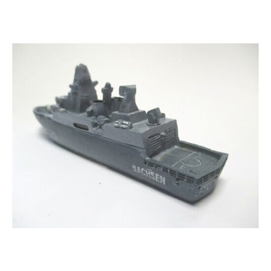 Navy Boat Frigate Saxony Ship 5 1/8in Polyresin Ship Collector {5}