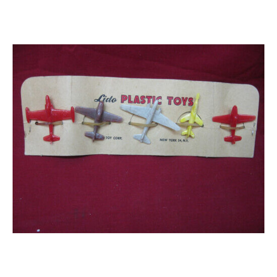 1950s Lido Plastic Toys NOS Plane Set Original Factory Packaging  {1}