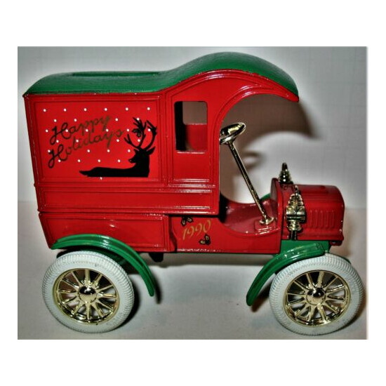 1990 Ertl Happy Holidays Replica 1905 Ford's First Delivery Truck Diecast Bank {3}