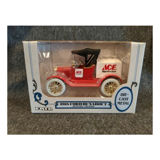 Ertl #9530 - Ace Hardware - 1918 FORD RUNABOUT DIECAST BANK 1/25 SCALE NOS NIB {1}