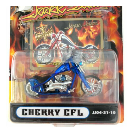 Jesse James West Coast Chopper CHERRY CFL Custom Motorcycle Bike Blue 1/31 Scale {2}