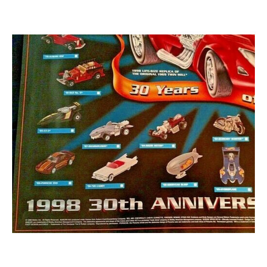 HOT WHEELS 30 YEARS OF COOL (1968-1998) TARGET 30TH ANNIVERSARY 18"X24" POSTER {2}