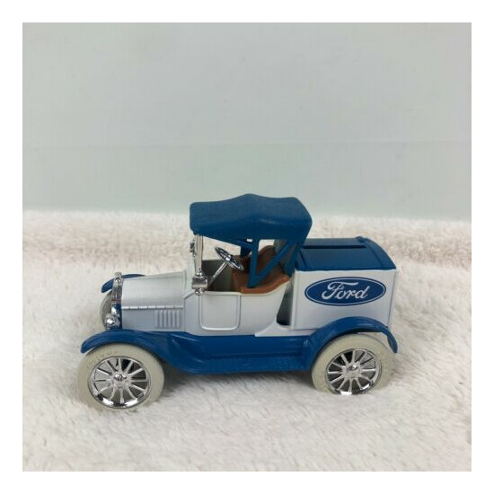 ERTL 1918 Ford Runabout Blue Die-Cast Metal Locking Coin Bank 1/25 Scale Car {1}