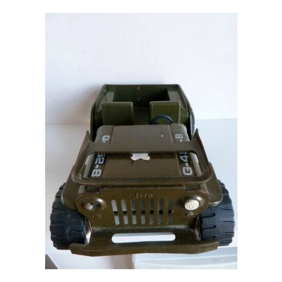 Tonka g-452-8 jeep willys us army 3 star general 26,5cm 10,5" tin toy tole  {5}