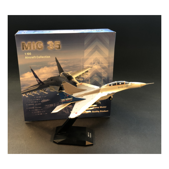 WLTK Russian Air Force Mikoyan MiG-35 Fulcrum Fighter Grey 1/100 Diecast Model {1}