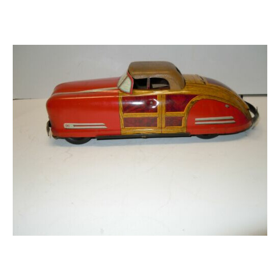 Vintage Large USA WYANFOTTE 1947 Chrysler Woody Tin Convertible. NICE & WORKS. {1}