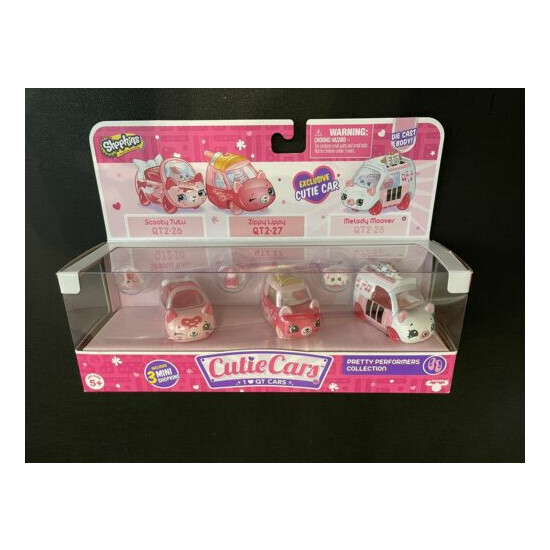 Shopkin Cutie Cars QT2-3 Die-Cast Pack #26-28"PRETTY PERFORMERS" COLLECTION NEW {1}
