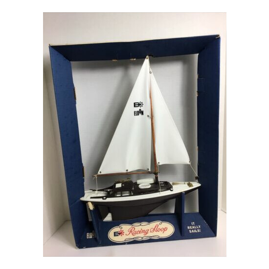 VTG 1960's Eldon Racing Sloop Boat Toy in Original Box sailing ship No 508301 {1}