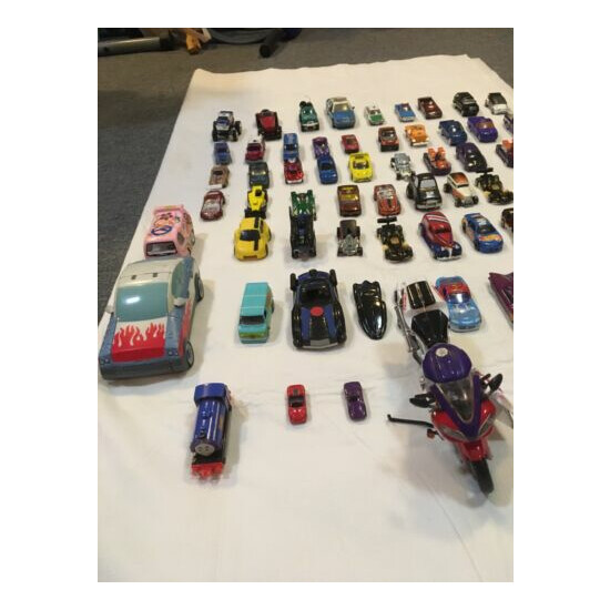 Die Cast Cars, transformers, super heroe cars, lot of 65 cars {3}