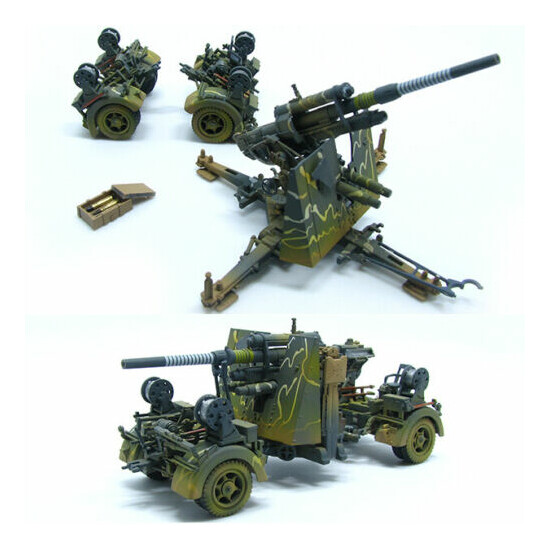New 1/72 Scale WWII German FLAK 36 Type 88mm Gun Metal + Plastic Display Model {1}